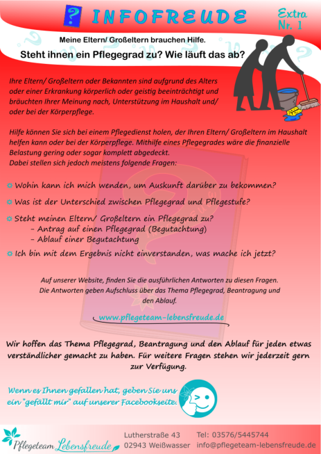 Infofreude Extra Nr. 1 Pflegegrad